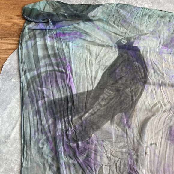 The Artists Label Susanne Carter Scarf Rectangle Lightweight Ladies Bird Print - Picture 2 of 10